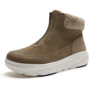 image:imageWomens Orthopedic Diabetic Wide Winter Ankle Boots Comfortable Arch Support Plantar Fasciitis Warm Mid Snow Boots Orthotic Casual Leather Dress Oxofrds Walking Shoes for Foot and Heel PainK2khaki