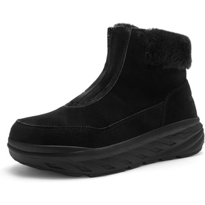 image:imageWomens Orthopedic Diabetic Wide Winter Ankle Boots Comfortable Arch Support Plantar Fasciitis Warm Mid Snow Boots Orthotic Casual Leather Dress Oxofrds Walking Shoes for Foot and Heel PainK1black