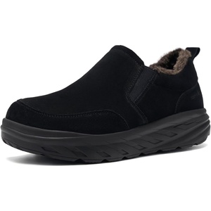 image:imageWomens Orthopedic Diabetic Winter Slippers Comfortable Wide Toe Box Arch Support Plantar Fasciitis House Slip On Loafers Casual Warm Orthotic Flat Feet Walking Shoes for Foot and Heel Pain ReliefK1black
