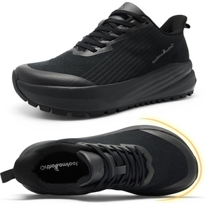 image:imageWomens Orthopedic Plantar Fasciitis Shoes Comfortable Wide Arch Support Diabetic Orthotic Flat Feet Trail Running Athletic Hiking Sneakers Casual Sports Trekking Walking Shoes for Foot Heel PainK1black