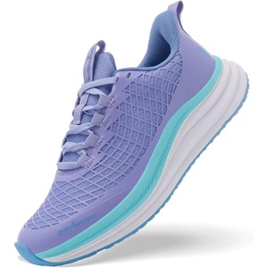 image:imageWomens Orthopedic Road Running Shoes Comfortable Arch Support Plantar Fasciitis Flat Feet Orthotic Athletic Fashion Sneakers Casual Trekking Sport Walking Shoes for Foot Heel and Pain ReliefW2purple