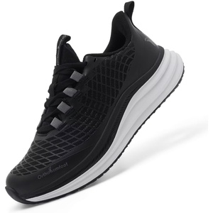 image:imageWomens Orthopedic Road Running Shoes Comfortable Arch Support Plantar Fasciitis Flat Feet Orthotic Athletic Sneakers Casual Tennis Outdoor Walking Exercise Shoes for Foot Heel and Pain ReliefW1black