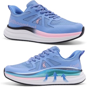 image:imageWomens Orthopedic Road Running Shoes Comfortable Arch Support Plantar Fasciitis Flat Feet Orthotic Sports Sneakers Casual Cushion Tennis Walking Shoes for Foot and Heel Pain ReliefW1blue Purple