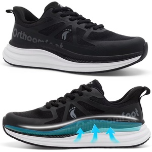 image:imageWomens Orthopedic Road Running Shoes Comfortable Arch Support Plantar Fasciitis Flat Feet Orthotic Sports Sneakers Casual Cushion Tennis Walking Shoes for Foot and Heel Pain ReliefW2black