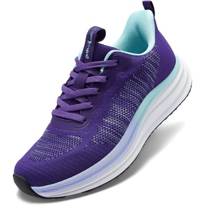 image:imageWomens Orthopedic Road Running Shoes Comfortable Arch Support Plantar Fasciitis Orthotic Sports Sneakers Supportive Casual Outdoor Work Tennis Walking Shoes for Foot Heel and Pain ReliefW2dark Purple