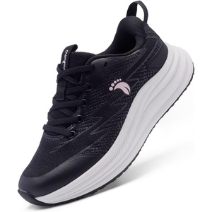 image:imageWomens Orthopedic Road Running Shoes Comfortable Arch Support Plantar Fasciitis Orthotic Sports Sneakers Supportive Casual Outdoor Work Tennis Walking Shoes for Foot Heel and Pain ReliefW1black Pink