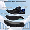 image:imageBoys Girls Kids Orthopedic Tennis Shoes Wide Toe Box Comfortable Casual Arch Support Plantar Fasciitis Running Sneakers Orthotic Athletic School Sport Walking Shoes for Foot and Pain ReliefK1black