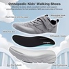 image:imageBoys Girls Kids Orthopedic Tennis Shoes Wide Toe Box Comfortable Casual Plantar Fasciitis Arch Support Athletic Running Sneakers Orthotic School Sports Walking Shoes for Foot and Pain ReliefK2grey