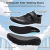 image:imageBoys Girls Kids Orthopedic Tennis Shoes Wide Toe Box Comfortable Casual Plantar Fasciitis Arch Support Athletic Running Sneakers Orthotic School Sports Walking Shoes for Foot and Pain ReliefK1black
