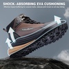 image:imageMens Orthopedic 4E Wide Waterproof Hiking Boots Comfortable Arch Support Trail Shoes for Plantar Fasciitis Outdoor Running Orthotic NonSlip Mid Ankle Boots for Foot amp Heel Pain ReliefKk1brown