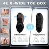 image:imageMens Orthopedic 4E Wide Waterproof Hiking Boots Comfortable Arch Support Trail Shoes for Plantar Fasciitis Outdoor Running Orthotic NonSlip Mid Ankle Boots for Foot amp Heel Pain ReliefKk1brown