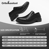 image:imageMens Orthopedic Business Leather Dress Shoes Comfortable Arch Support Plantar Fasciitis Formal Tuxedo Oxford Casual Fashion Modern Wingtip Slip On Loafers for Foot and Ankle Pain ReliefW1black