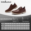 image:imageMens Orthopedic Business Leather Dress Shoes Comfortable Arch Support Plantar Fasciitis Formal Tuxedo Oxford Flat Feet Casual Modern Classic Wingtip Walking Shoes for Foot and Heel Pain ReliefW2brown