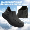 image:imageMens Orthopedic Comfortable Slip On Shoes Casual Plantar Fasciitis Arch Support Orthotic Loafers Comfortable Flat Feet Leisure House Walking Shoes for Foot amp Heel Pain ReliefW2black