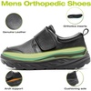image:imageMens Orthopedic Diabetic Extra Wide Leather Dress Shoes Comfortable Arch Support Hammer Toes Walking Shoes for Plantar Fasciitis Casual Orthotic Slip On Laofers for Foot and Heel PainKk1black
