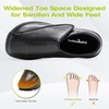 image:imageMens Orthopedic Diabetic Extra Wide Leather Dress Shoes Comfortable Arch Support Hammer Toes Walking Shoes for Plantar Fasciitis Casual Orthotic Slip On Laofers for Foot and Heel PainKk1black13