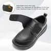 image:imageMens Orthopedic Diabetic Extra Wide Leather Dress Shoes Comfortable Arch Support Hammer Toes Walking Shoes for Plantar Fasciitis Casual Orthotic Slip On Laofers for Foot and Heel PainKk1black