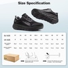 image:imageMens Orthopedic Diabetic Walking Shoes Comfortable Wide Toe Box Arch Support Plantar Fasciitis Heel Spur Running Shoes Orthotic Swollen Casual Soft Breathable Sneakers for Foot and Heel Pain ReliefK1black
