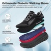 image:imageMens Orthopedic Diabetic Walking Shoes Comfortable Wide Toe Box Arch Support Plantar Fasciitis Heel Spur Running Shoes Orthotic Swollen Casual Soft Breathable Sneakers for Foot and Heel Pain ReliefK1black