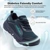 image:imageMens Orthopedic Diabetic Walking Shoes Comfortable Wide Toe Box Arch Support Plantar Fasciitis Heel Spur Running Shoes Orthotic Swollen Casual Soft Breathable Sneakers for Foot and Heel Pain ReliefK2dark Blue