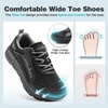 image:imageMens Orthopedic Diabetic Walking Shoes Comfortable Wide Toe Box Arch Support Plantar Fasciitis Heel Spur Running Shoes Orthotic Swollen Casual Soft Breathable Sneakers for Foot and Heel Pain ReliefK1black