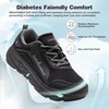 image:imageMens Orthopedic Diabetic Walking Shoes Comfortable Wide Toe Box Arch Support Plantar Fasciitis Heel Spur Running Shoes Orthotic Swollen Casual Soft Breathable Sneakers for Foot and Heel Pain ReliefK1black