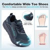image:imageMens Orthopedic Diabetic Walking Shoes Comfortable Wide Toe Box Arch Support Plantar Fasciitis Heel Spur Running Shoes Orthotic Swollen Casual Soft Breathable Sneakers for Foot and Heel Pain ReliefK2dark Blue