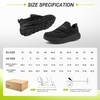 image:imageMens Orthopedic Diabetic Walking Shoes Wide Toe Box Comfortable Arch Support Plantar Fasciitis Slip On Shoes Swollen Feet Casual Adjustable Loafers for Foot and Heel Pain ReliefK1black