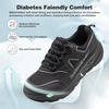 image:imageMens Orthopedic Diabetic Walking Shoes Wide Tox Box Comfortable Arch Support Plantar Fasciitis Orthotics Heel Spur Shoes Swollen Feet Casual Fashion Sneakers for Foot and Heel Pain ReliefK1black