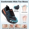 image:imageMens Orthopedic Diabetic Walking Shoes Wide Tox Box Comfortable Arch Support Plantar Fasciitis Orthotics Heel Spur Shoes Swollen Feet Casual Fashion Sneakers for Foot and Heel Pain ReliefK2dark Blue