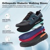 image:imageMens Orthopedic Diabetic Walking Shoes Wide Tox Box Comfortable Arch Support Plantar Fasciitis Orthotics Heel Spur Shoes Swollen Feet Casual Fashion Sneakers for Foot and Heel Pain ReliefK2dark Blue