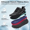 image:imageMens Orthopedic Diabetic Walking Shoes Wide Tox Box Comfortable Arch Support Plantar Fasciitis Orthotics Heel Spur Shoes Swollen Feet Casual Fashion Sneakers for Foot and Heel Pain ReliefK1black