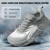image:imageMens Orthopedic Diabetic Wide Running Shoes Arch Support Plantar Fasciitis Sneakers Comfortable Beathable Orthotic Walking Shoes for Ankle amp Heel Pain Relief Wide Fit for Swollen FeetK2gray
