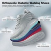 image:imageMens Orthopedic Diabetic Wide Running Shoes Arch Support Plantar Fasciitis Sneakers Comfortable Beathable Orthotic Walking Shoes for Ankle amp Heel Pain Relief Wide Fit for Swollen FeetK2gray