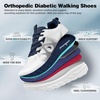 image:imageMens Orthopedic Diabetic Wide Running Shoes Arch Support Plantar Fasciitis Sneakers Comfortable Beathable Orthotic Walking Shoes for Ankle amp Heel Pain Relief Wide Fit for Swollen FeetK3white