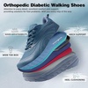 image:imageMens Orthopedic Diabetic Wide Running Shoes Arch Support Plantar Fasciitis Sneakers Comfortable Beathable Orthotic Walking Shoes for Ankle amp Heel Pain Relief Wide Fit for Swollen FeetK3dark Blue