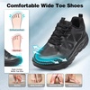 image:imageMens Orthopedic Diabetic Wide Running Shoes Arch Support Plantar Fasciitis Sneakers Comfortable Beathable Orthotic Walking Shoes for Ankle amp Heel Pain Relief Wide Fit for Swollen FeetK1black1