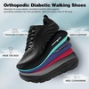 image:imageMens Orthopedic Diabetic Wide Running Shoes Arch Support Plantar Fasciitis Sneakers Comfortable Beathable Orthotic Walking Shoes for Ankle amp Heel Pain Relief Wide Fit for Swollen FeetK1black