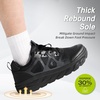 image:imageMens Orthopedic Diabetic Wide Running Shoes Comfortable Casual Arch Support Plantar Fasciitis Sports Sneakers High Arch Swollen Outdoor Work Tennis Walking Shoes for Foot and Heel Pain ReliefK1black