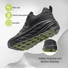 image:imageMens Orthopedic Diabetic Wide Running Shoes Comfortable Casual Arch Support Plantar Fasciitis Sports Sneakers High Arch Swollen Outdoor Work Tennis Walking Shoes for Foot and Heel Pain ReliefK1black