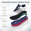image:imageMens Orthopedic Diabetic Wide Running Shoes Comfortable Casual Arch Support Plantar Fasciitis Sports Sneakers High Arch Swollen Outdoor Work Tennis Walking Shoes for Foot and Heel Pain ReliefK3white