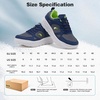 image:imageMens Orthopedic Diabetic Wide Toe Box Running Shoes Comfortable Arch Support Plantar Fasciitis Orthotics Sport Walking Shoes Swollen Feet Casual Tennis Fashion Sneakers Foot and Heel Pain ReliefK2dark Blue