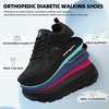 image:imageMens Orthopedic Diabetic Wide Toe Box Running Shoes Comfortable Arch Support Plantar Fasciitis Orthotics Sport Walking Shoes Swollen Feet Casual Tennis Fashion Sneakers Foot and Heel Pain ReliefK1black