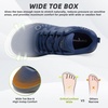 image:imageMens Orthopedic Diabetic Wide Walking Shoes Wide Toe Box Comfortable Arch Support Plantar Fasciitis Running Sports Sneakers Casual Flat Feet Swollen Feet Shoes for Foot and Heel Pain ReliefK2dark Blue