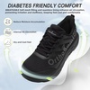 image:imageMens Orthopedic Diabetic Wide Walking Shoes Wide Toe Box Comfortable Arch Support Plantar Fasciitis Running Sports Sneakers Casual Flat Feet Swollen Feet Shoes for Foot and Heel Pain ReliefK1black
