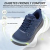 image:imageMens Orthopedic Diabetic Wide Walking Shoes Wide Toe Box Comfortable Arch Support Plantar Fasciitis Running Sports Sneakers Casual Flat Feet Swollen Feet Shoes for Foot and Heel Pain ReliefK2dark Blue