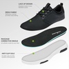image:imageMens Orthopedic Fashion Sneakers Walking Shoes Leather Comfortable Cushioned Shoes for Achilles Tendon Supportive Shock Absorber Sneakers for High Arch Black Size 10