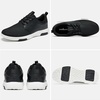 image:imageMens Orthopedic Fashion Sneakers Walking Shoes Leather Comfortable Cushioned Shoes for Achilles Tendon Supportive Shock Absorber Sneakers for High Arch Black Size 10