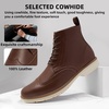 image:imageMens Orthopedic Leather Chukka Boots Comfortable Arch Support Plantar Fasciitis Tuxedo Business Dress Oxfords Flat Feet Orthotics Casual Walking Mid Top Ankle Boots for Foot and Heel Pain ReliefW2dark Brown