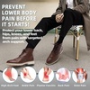 image:imageMens Orthopedic Leather Chukka Boots Comfortable Arch Support Plantar Fasciitis Tuxedo Business Dress Oxfords Flat Feet Orthotics Casual Walking Mid Top Ankle Boots for Foot and Heel Pain ReliefW2dark Brown